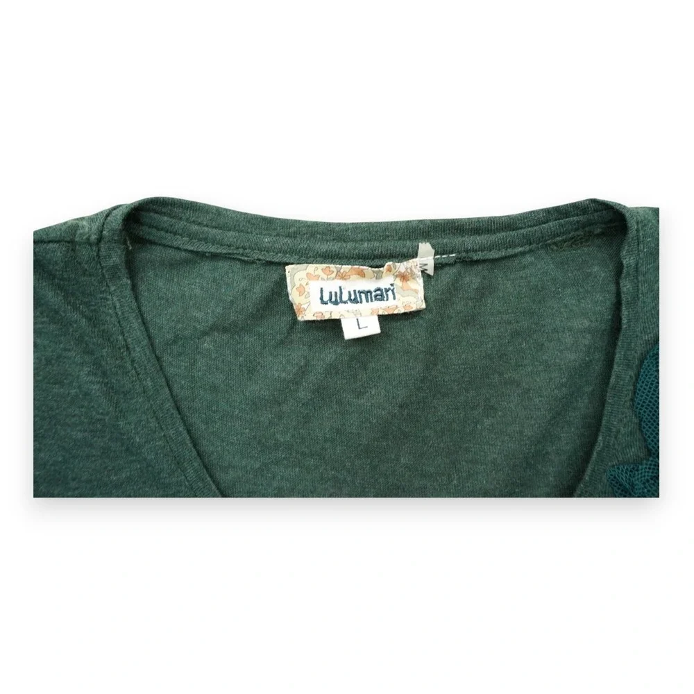 Lulumari Y2K Green 3/4 Sleeve‎ Dress Girls Size Large Vintage
